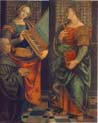 saint cecile with the donator and saint marguerite